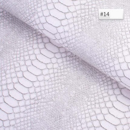Luxury Snake Skin Pattern PVC Leather - Premium 25cm x 34cm Material for Creative DIY Projects