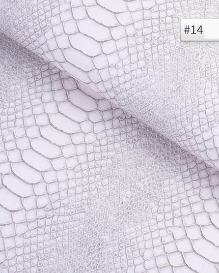 Luxury Snake Skin Pattern PVC Leather - Premium 25cm x 34cm Material for Creative DIY Projects