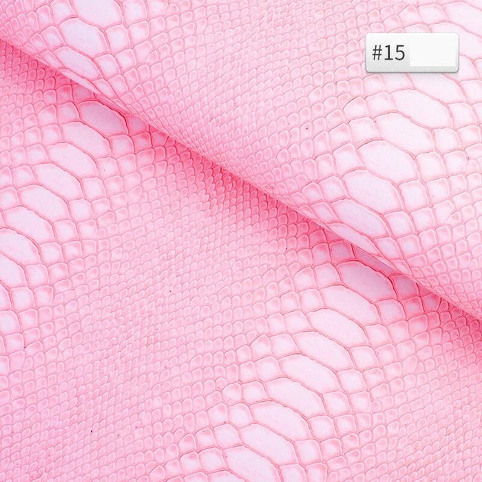 Exotic Snake Print PVC Leather - Stylish 25cm*34cm Fabric for DIY Crafting