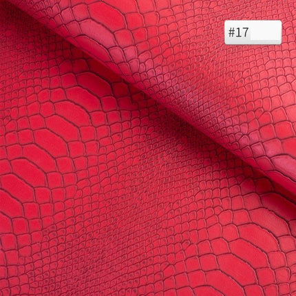 Luxury Snake Skin Pattern PVC Leather - Premium 25cm x 34cm Material for Creative DIY Projects