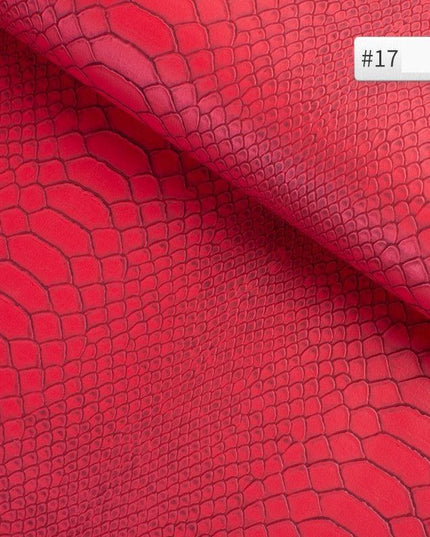 Luxury Snake Skin Pattern PVC Leather - Premium 25cm x 34cm Material for Creative DIY Projects
