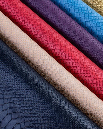 Luxury Snake Skin Pattern PVC Leather - Premium 25cm x 34cm Material for Creative DIY Projects