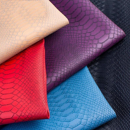 Luxury Snake Skin Pattern PVC Leather - Premium 25cm x 34cm Material for Creative DIY Projects
