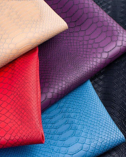 Luxury Snake Skin Pattern PVC Leather - Premium 25cm x 34cm Material for Creative DIY Projects