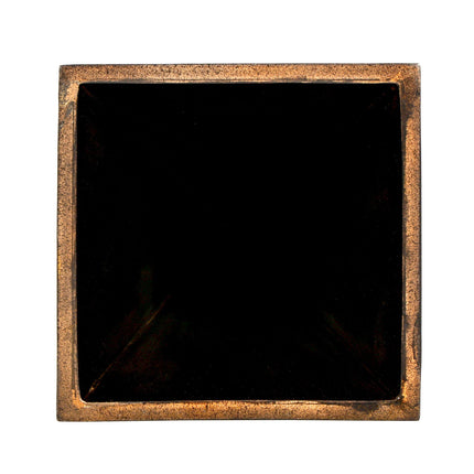 Room & Decor Antique Brass & Black Iron Decorative Vase - Elegant Desi