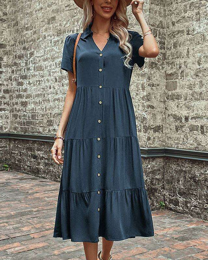 Timeless Hepburn-Style French Rayon Dress for the Refined Woman