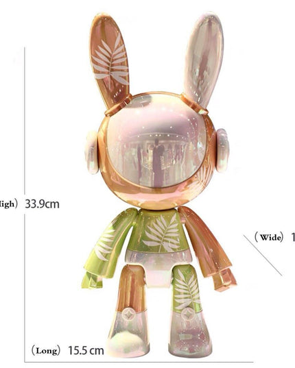 Futuristic Rabbit Fashionista Table Sculpture