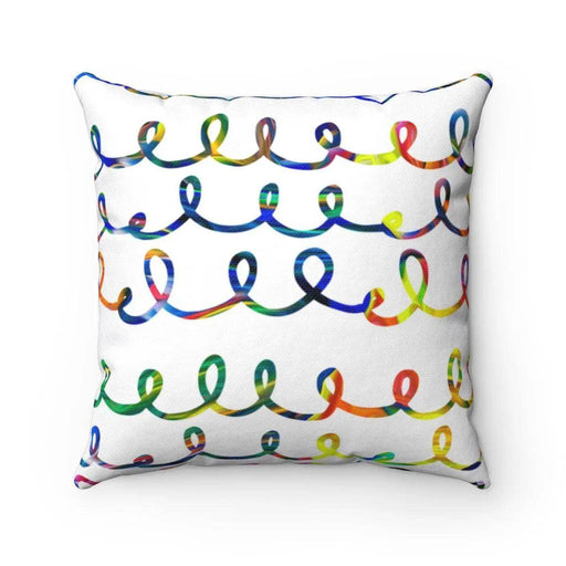 Rainbow Doodle decorative cushion cover