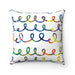 Rainbow Doodle decorative cushion cover