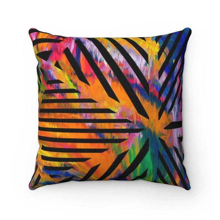 Colorful Reversible Pillow Cover with Geometric Patterns