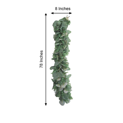 AliKopy 7ft Real Touch Eucalyptus Garland - Lifelike Greenery, Versati