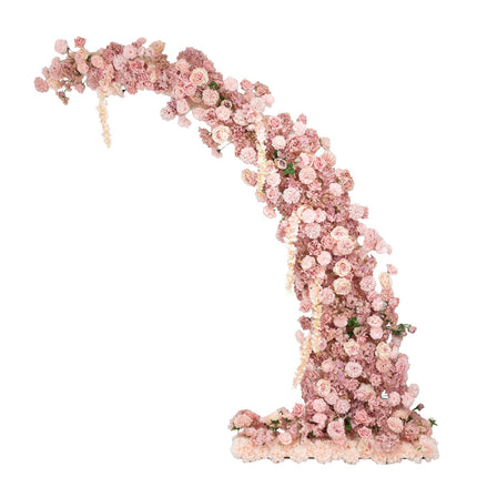 AliKopy Dusty Rose Floral Backdrop for 8ft Wedding Arch – Foam-Backed
