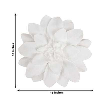 AliKopy 4 Pack 16" Realistic White Foam Craft Daisy Flower Heads