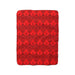 Luxurious Red Damask Print Sherpa Throw Blanket