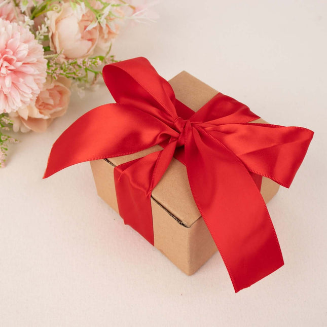 AliKopy 50 Yards 1.5" Red Satin Ribbon - Single Face, Decorative Shine
