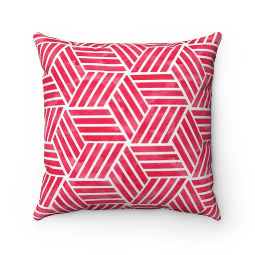 Red geometric decorative cushion cover
