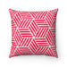 Red geometric decorative cushion cover - Très Elite