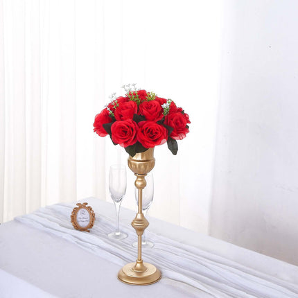 AliKopy 2 Pack Red Silk Rose Flower Balls - 10" Centerpieces, Realisti