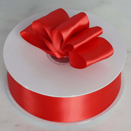 AliKopy 50 Yards 1.5" Red Satin Ribbon - Single Face, Decorative Shine