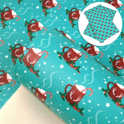 Whimsical Wonders: Deluxe Reindeer Print Faux Leather Crafting Sheets for Artistic Creations