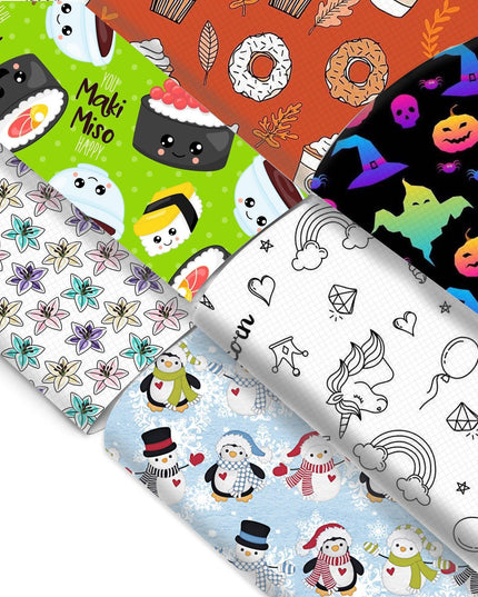 Whimsical Wonders: Deluxe Reindeer Print Faux Leather Crafting Sheets for Artistic Creations