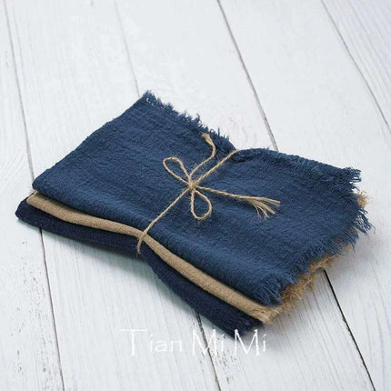 Vintage-Inspired Handcrafted Cotton Gauze Napkins - Earthy Tones Set of 6