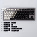 Retro Style Black White Gradient Cherry Profile Keycap Set for MX Mechanical Keyboard