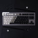 Cherry Profile Retro Black White Gradient Keycaps for MX Mechanical Keyboards