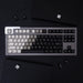 Retro Black and White Gradient Cherry Profile Keycap Set for MX Mechanical Keyboards