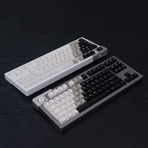 Cherry Profile Retro Black White Gradient Keycaps for MX Mechanical Keyboards