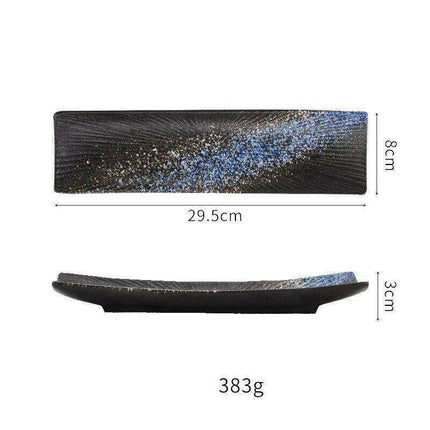 Vintage-Inspired Japanese Ceramic Sushi and Sashimi Platter