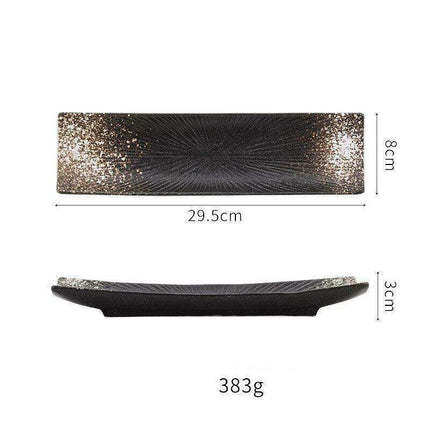 Vintage-Inspired Japanese Ceramic Sushi and Sashimi Platter