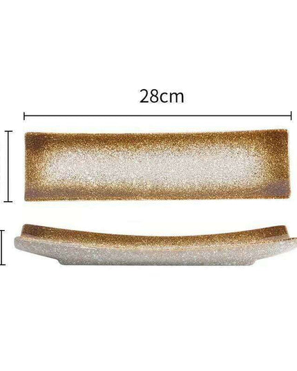 Vintage-Inspired Japanese Ceramic Sushi and Sashimi Platter