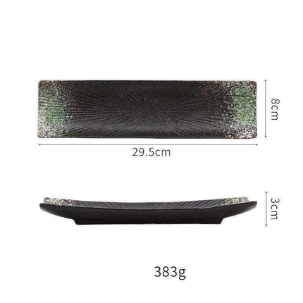 Vintage-Inspired Japanese Ceramic Sushi and Sashimi Platter