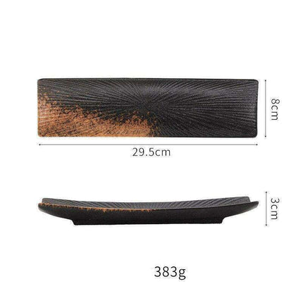 Vintage-Inspired Japanese Ceramic Sushi and Sashimi Platter