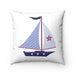 Nautical Reversible Decorative Pillow Set with Dual Prints and Insert