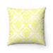 Reversible Faux Suede Damask Decorative Pillow with Insert