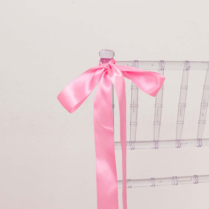 AliKopy 50 Yards 1.5" Pink Satin Ribbon - Single Face, Durable & Elega