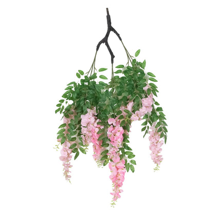 AliKopy 55" Silk Wisteria Vine Canopy - Pink & Dusty Rose, Interchange