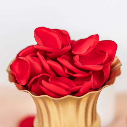 AliKopy 400-Pack Red Matte Silk Rose Petals - Life-Like Flower Confett