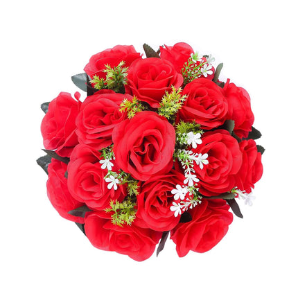 AliKopy 2 Pack Red Silk Rose Flower Balls - 10" Centerpieces, Realisti