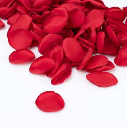 AliKopy 400-Pack Red Matte Silk Rose Petals - Life-Like Flower Confett