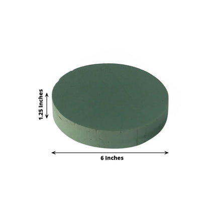 AliKopy 6 Pack Green Floral Foam Blocks - 6" Round Wet Styrofoam Brick