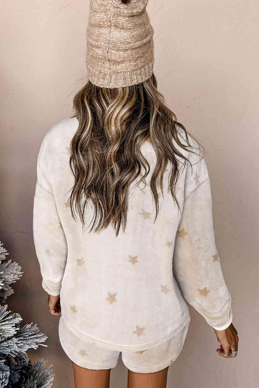 Starry Sky Lounge Set with Relaxed Dropped Shoulder Design