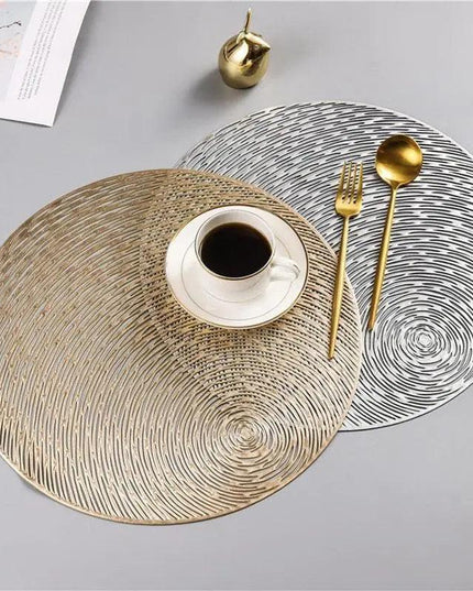 Chic Round PVC Dining Table Mat with Heat-Resistant Silicone Coating