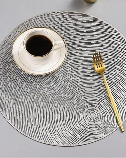 Chic Round PVC Dining Table Mat with Heat-Resistant Silicone Coating