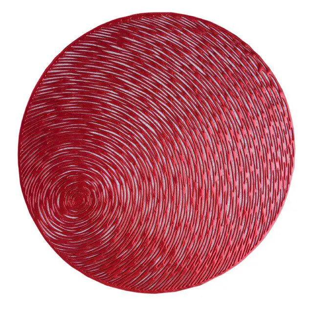 Circular PVC Placemat with Silicone Finish for Dining Table - Stylish and Heat-Resistant
