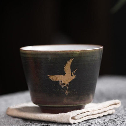 Japanese Artisan Stoneware Tea Cup Set - Handcrafted Masterpieces for Tranquil Tea Moments