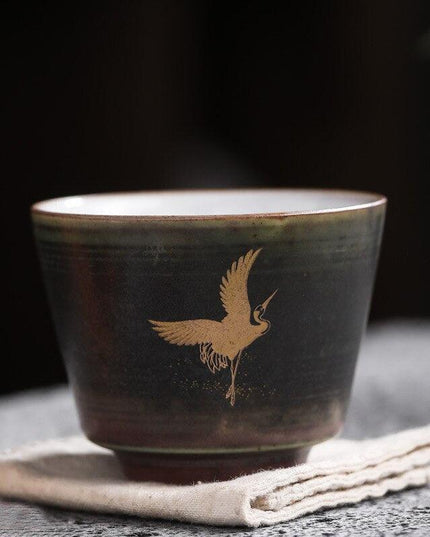 Japanese Artisan Stoneware Tea Cup Set - Handcrafted Masterpieces for Tranquil Tea Moments