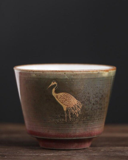 Japanese Artisan Stoneware Tea Cup Set - Handcrafted Masterpieces for Tranquil Tea Moments